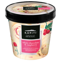 Kapiti White Chocolate & Raspberry Ice Cream 1l