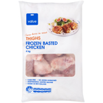 Value Frozen Basted Chicken Thighs 4kg