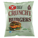 Tegel Free Range Crunchy Chicken Burgers 740g