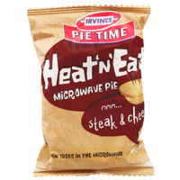 Irvines Heat 'N' Eat Microwave Steak & Cheese Pie 170g