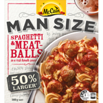 McCain Man Size Spaghetti & Meatballs In A Rich Tomato Sauce 500g