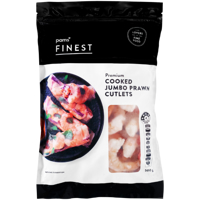 Pams Finest Premium Cooked Jumbo Prawn Cutlets 500g