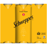 Schweppes Indian Tonic Water Cans 6pk