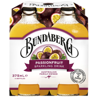 Bundaberg Passionfruit Sparkling Drink 4pk