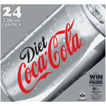 Diet Coca-Cola Soft Drink Cans 24pk