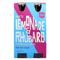 Mac's Lemonade & Rhubarb Sparkling Soda 4pk