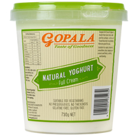 Gopala Natural Full Cream Yoghurt 750g