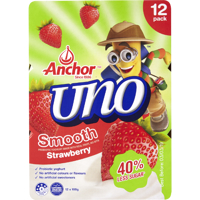 Anchor Uno Smooth Strawberry Yoghurt 12pk