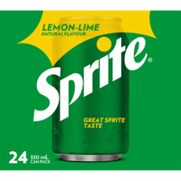 Sprite Lemon-Lime Natural Flavour Soft Drink Cans 24pk