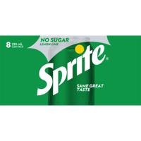 Sprite No Sugar Lemon-Lime Soft Drink Cans 8pk