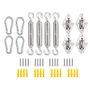 Sun Shade Sail Hardware 24 Pcs Sun Shade Sail Fittings Kit