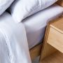 Ecosa Bamboo Bedding-White-King Single-Fitted sheet