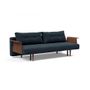 Recast double sofa bed with walnut arms - innovation living