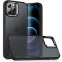iPhone 12/12 Pro Classic Hybrid Shock-Absorbing Phone Case Frosted Black