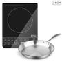 Electric Smart Induction Cooktop and 28cm Stainless Steel Fry Pan Cooking Frying Pan