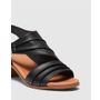Novo USERA BLACK Women's Strappy - Low Heel Novo Heels