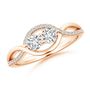 Angara Australia Two Stone Diamond Infinity Twist Engagement Ring 10K Gold/White Diamond Rose Gold/Colourless SR1232D1RGT1HSI21308