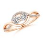 Angara Australia Two Stone Diamond Infinity Twist Engagement Ring 10K Gold/White Diamond Rose Gold/I-J SR1232D1RGT1IJI1I21308