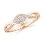 Angara Australia Two Stone Diamond Infinity Twist Engagement Ring 10K Gold/White Diamond Rose Gold/H SR1232D1RGT1HSI21207