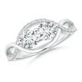Angara Australia Two Stone Diamond Infinity Twist Engagement Ring 14K Gold/White Diamond White Gold/G SR1232D1WG1GVS215