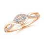 Angara Australia Two Stone Diamond Infinity Twist Engagement Ring 14K Gold/White Diamond Rose Gold/I-J SR1232D1RG1IJI1I21207