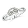Angara Australia Two Stone Diamond Infinity Twist Engagement Ring 14K Gold/White Diamond White Gold/K SR1232D1WG1KI31308
