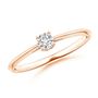 Angara Australia Knife-Edged Classic Round Diamond Solitaire Ring 10K Gold/White Diamond Rose Gold/H SR1298D1RGT1HSI21304