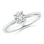 Angara Australia Knife-Edged Classic Round Diamond Solitaire Ring 10K Gold/White Diamond White Gold/H SR1298D1WGT1HSI21501