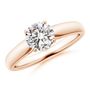 Angara Australia Classic Solitaire Diamond Rounded Cathedral Engagement Ring 10K Gold/White Diamond Rose Gold/I-J SR2412D1RGT1IJI1I21604