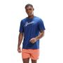 Speedo Mens Printed Short Sleeve Swim Tee Ammonite/White