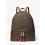 MK Rhea Large Logo Backpack - Brown - Michael Kors