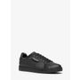 MK Keating Logo and Leather Trainers - Black - Michael Kors