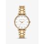 Pyper Gold-Tone Embossed Logo Watch
