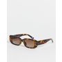 ASOS DESIGN mid square sunglasses in tort-Brown