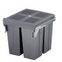Valet 90L Twin Slide Out Concealed Waste Bin - for a 600mm Cabinet - Side Mounted - Includes Integrated Door Bracket ELITEPOB-SM600-0502
