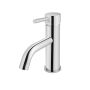 Round Basin Mixer Curved Spout - Single Lever - Chrome MEIR-MB03C-1714