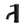 Round Basin Mixer Curved Spout - Single Lever - Matte Black MEIR-MB03-1711