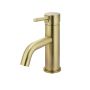 Round Basin Mixer Curved Spout - Single Lever - PVD Tiger Bronze MEIR-MB03PVDBB-1715