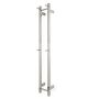 EZY FIT Heated Towel Rail - Double Vertical Square Tube - (200mm x H1400mm) - Brushed Nickel AGZHTR-VER-200-0864-N
