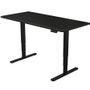 NNEMB Sit To Stand Up Standing Desk-150x70cm-62-128cm Electric Height Adjustable-Dual Motor-120kg Load-Black/Black Frame