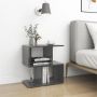 NNEVL Bedside Cabinet High Gloss Grey 50x30x51.5 cm Chipboard