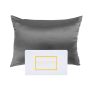 NNEDSZ Comfort Pure Silk Pillow Case 100% Mulberry Silk Hypoallergenic Pillowcase 51 x 76 cm Charcoal