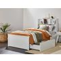 Myer Hardwood White Kids King Single Bed with Storage & Bookshelf | Shop Online or Instore | B2C Furniture 190