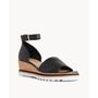 Isabella Anselmi Raquel Wedge Sandal Black Leather