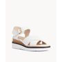 Isabella Anselmi Eden Wedge Sandal White Leather