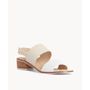 Isabella Anselmi Moira Dress Sandal White Leather/Vintage Cream Leather