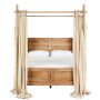 Hampton Mango Wood Queen Canopy Bed | Natural Brown | Bedroom | Early Settler Furniture Natural Brown