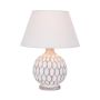 Caspar Wooden Table Lamp 38cm | White | Lighting | Early Settler Furniture White