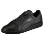 Smash Leather Trainers Shoes in Black/Dark Shadow, Size 4 by PUMA