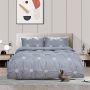 Curtain Wonderland Malia Quilt Cover Set Grey Queen